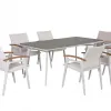 Aluminum Patio Dining Table and Chair Outdoor Furniture Dining Set for Courtyard