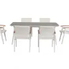 Aluminum Patio Dining Table and Chair Outdoor Furniture Dining Set for Courtyard