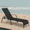 Aluminum Sunbed Furniture Outdoor Beach Poolside Sun Lounger Chaise Lounge Chair for Sale