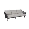 Aluminum 3-Seater Outdoor Sofa Garden Patio Furniture for Courtyard for Single Sofa Use