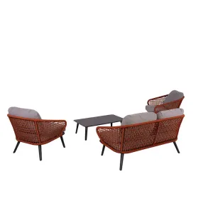 Aomori High End Garden Lounge Luxury Outdoor Furniture Patio Furniture Aluminium Sofa Set Outdoor Conversation Sets