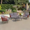 Aomori High End Garden Lounge Luxury Outdoor Furniture Patio Furniture Aluminium Sofa Set Outdoor Conversation Sets