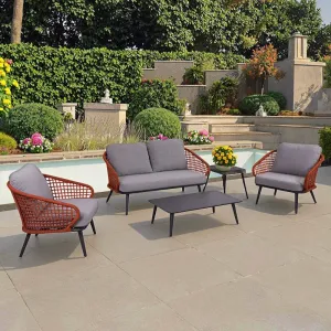 Aomori Luxury Aluminium Outdoor Leisure Sofa Set Waterproof Lounge Couch for Patio Courtyard Garden