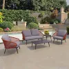Aomori Popular Luxury Aluminium Outdoor Leisure Sofa Set Waterproof Lounge Couch for Patio Courtyard Garden
