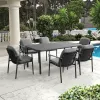 Asad Modern Outdoor Dining Set Durable Teak Restaurant Tables and Chairs for Garden Use