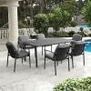 Asad Modern Outdoor Garden Dining Set Durable Teak Garden Furniture Restaurant Tables and Chairs for Outdoor Use