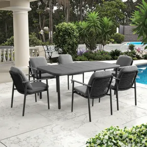 Asad Modern Outdoor Garden Dining Set Durable Teak Garden Furniture Restaurant Tables and Chairs for Outdoor Use