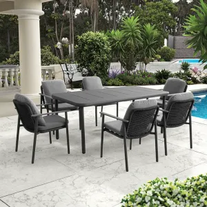 Asad Modern Patio Garden Dining Set Durable Teak Restaurant Tables and Chairs for Outdoor Use