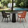 Askr Modern Teak Outdoor Dining Table Chair Set for Villa Courtyard Garden or Restaurant Stylish Furniture for Outdoor Space