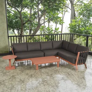 Bannan Modern Outdoor Aluminum Patio Sofa Set Sturdy Powder Coated Garden Furniture for Poolside Resort Villa Courtyard