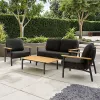 Baochin Modern Leisure Aluminum Outdoor Garden Sofa Set 4 Pcs for Patio Courtyard Hotel Villa Swimming Pool
