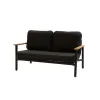 Baochin Modern Leisure Teak and Aluminum Outdoor Sofa Set Waterproof Fabric for Patio Garden Courtyard Hotel Villa