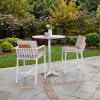 Contemporary Outdoor Dining Set Modern Aluminum Furniture Wood Table and Chairs for Garden Use
