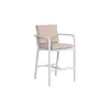 Contemporary Outdoor Dining Set Modern Aluminum Furniture Wood Table and Chairs for Garden Use