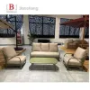 Contemporary Outdoor Furniture Woven Rattan Garden Sofa PE Rattan Stylish Leisure Sofas Set
