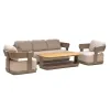 Customized Modern Design Outdoor Furniture Luxury Teak Wood Patio Sofa Set for Garden Leisure