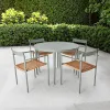 DK Garden Furniture Modern Table and Chair Patio Outdoor Aluminum Dining Set