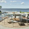 DK Garden Furniture Modern Table and Chair Patio Outdoor Aluminum Dining Set