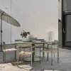 DK Garden Furniture Modern Table and Chair Patio Outdoor Aluminum Dining Set