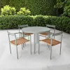 DK Modern Outdoor Dining Table Set Aluminium Patio Furniture for Villa Garden Restaurant Tables and Chairs