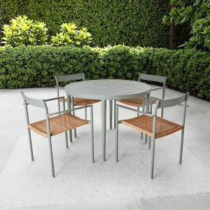 DK Modern Outdoor Dining Table Set Aluminium Patio Furniture for Villa Garden Restaurant Tables and Chairs
