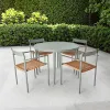 DK Outdoor Dining Table and Chair Set Aluminium Patio Furniture for Villa Garden Courtyard Restaurant Tables Chairs