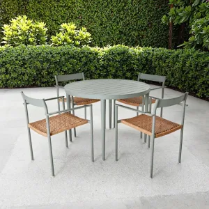 DK Outdoor Dining Table and Chair Set Aluminium Patio Furniture for Villa Garden Courtyard Restaurant Tables Chairs