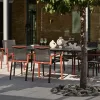 Delia+Bigby Modern Outdoor Dining Set Durable Aluminum Frame Garden Patio Furniture for Hotels and Home Use