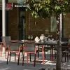 Delia+Bigby Modern Outdoor Dining Set Durable Aluminum Frame Garden Patio Furniture for Hotels and Home Use