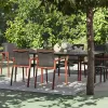 Delia+Bigby Modern Outdoor Dining Set Durable Aluminum Frame Garden Patio Furniture for Hotels and Home Use