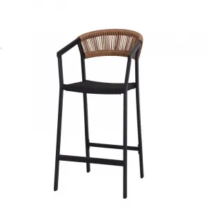 Durable Rattan Bar Chair for Courtyard Villa Counter Outdoor bar Chair