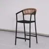 Durable Rattan Bar Chair for Courtyard Villa Counter Outdoor bar Chair