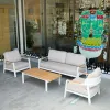 Fast Shipping Custom Outdoor Sofa Teak Wood Furniture Luxury Patio Garden Sofa Set