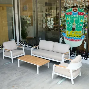 Fast Shipping Custom Outdoor Sofa Teak Wood Furniture Luxury Patio Garden Sofa Set