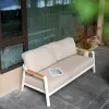 Fast Shipping Custom Outdoor Sofa Teak Wood Furniture Luxury Patio Garden Sofa Set