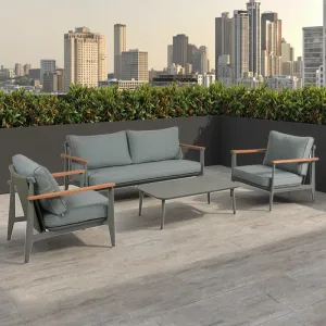 France Style Balcony Garden Single Seats Outdoor Furniture Sofa Aluminum Garden 3-seater Sofas
