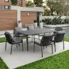 Garden Furniture Modern Outdoor Dining Set Teak Chair and Table Dining Table Set
