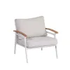 Garden Patio Furniture Teak Wood 2-Seater Outdoor Lounge Sofa Single Sofa Fabric for Beach Hotel Restaurant Use