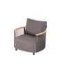 Garden Patio Teak Wood Sofa Set Outdoor 3-Seater for Courtyard Poolside Beach Restaurant Villa Use