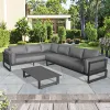 Garden Sofa Aluminium Outdoor Furniture Patio Sofas Set Hotel Modern Sun Lounge Sofa and Table Sets
