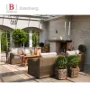 Glendon Custom Modular Combination Garden Outdoor Furniture Sofa Set Rattan Sofa Set Chair Coffee Table