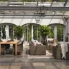 Glendon Custom Modular Combination Garden Outdoor Furniture Sofa Set Rattan Sofa Set Chair Coffee Table
