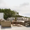 Glendon Custom Modular Combination Garden Outdoor Furniture Sofa Set Rattan Sofa Set Chair Coffee Table