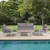 High End Modern Patio Teak Wooden Sun Poolside Daybed Outdoor Furniture Garden Sofas Sets