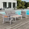 High End Modern Patio Teak Wooden Sun Poolside Daybed Outdoor Furniture Garden Sofas Sets
