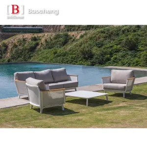 Luxury Aluminum Sofa Set for Outdoor Garden Patio Poolside-Modern Design Style
