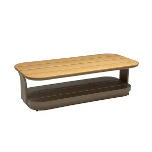 Waterproof Teak Patio Lounge Sofa Outdoor Furniture Garden Sofa Set Durable Fabric Material