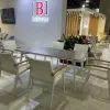 Hot Selling Modern Style 7pcs 6-Seater Aluminum Garden Table Chair Set Patio Outdoor Dining Table Set With Teak Wood for Hotels