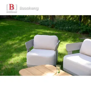 Hot Selling Patio Garden Outdoor Furniture Sofa Sets Modern Teak Sofa Waterproof Sofa Set