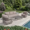 Janna Modern Garden Sofa Set Hotel Outdoor Furniture Cushion Couch Patio Furniture Garden Sofa Set